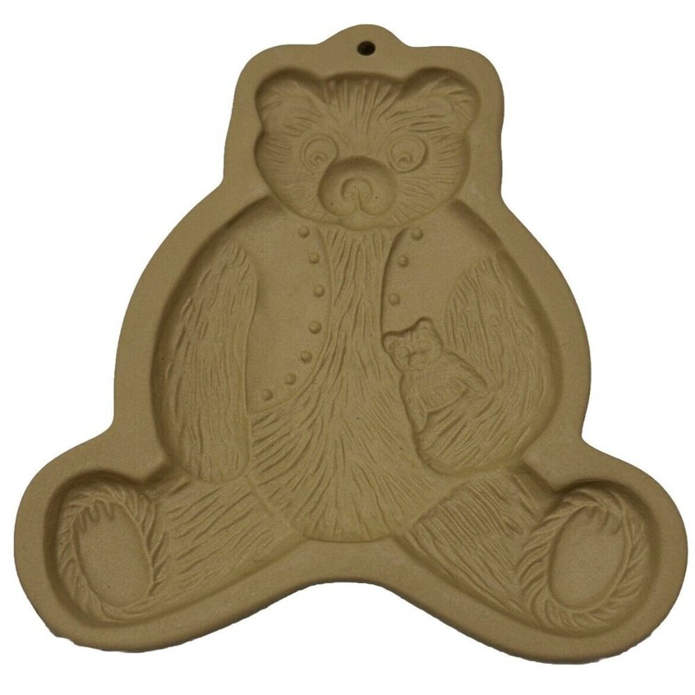 VTG Brown Bag Cookie Art Press Hill Design Mold Teddy Bear 1984